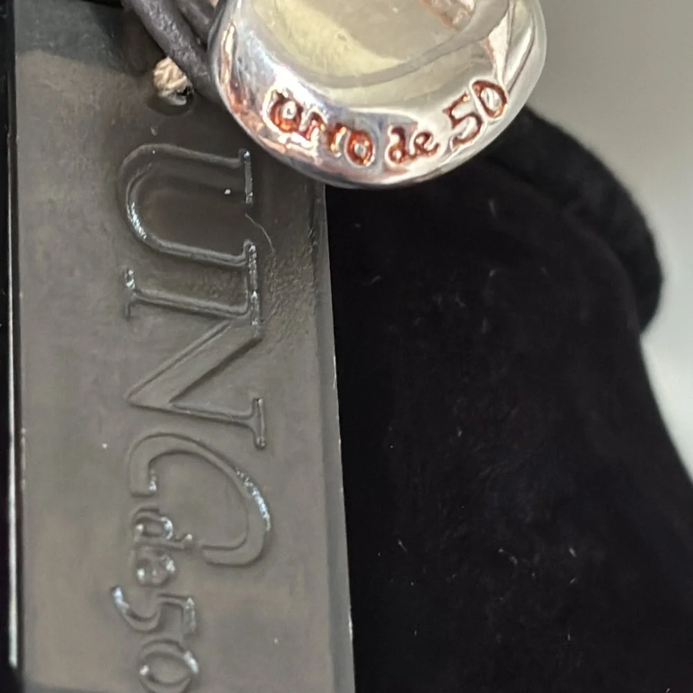 NWT UNO de 50 Leather Gold Links Bracelet - Picture 6 of 10